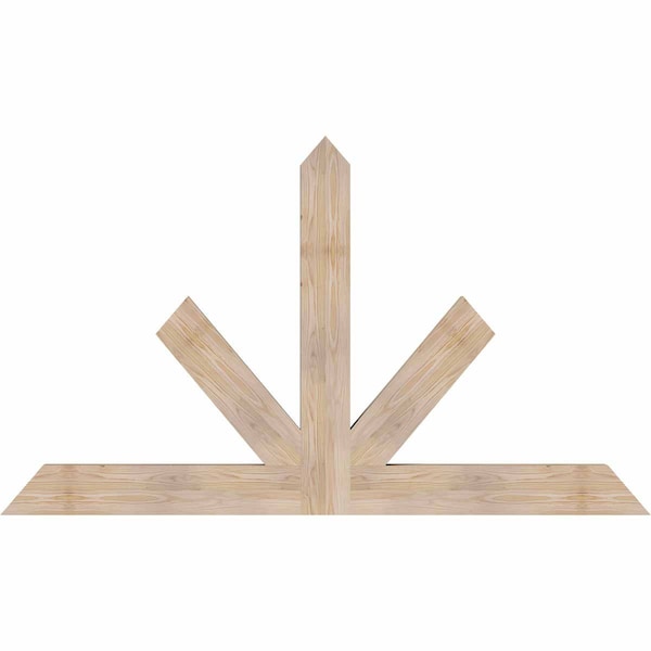 Ekena Millwork Saratoga Smooth Timber Gable Bracket, Douglas Fir, 72"W x 42"H x 3 1/2"D x 5 1/2"F, 14/12 Pitch GBW072X42X0406SAR00SDF - main
